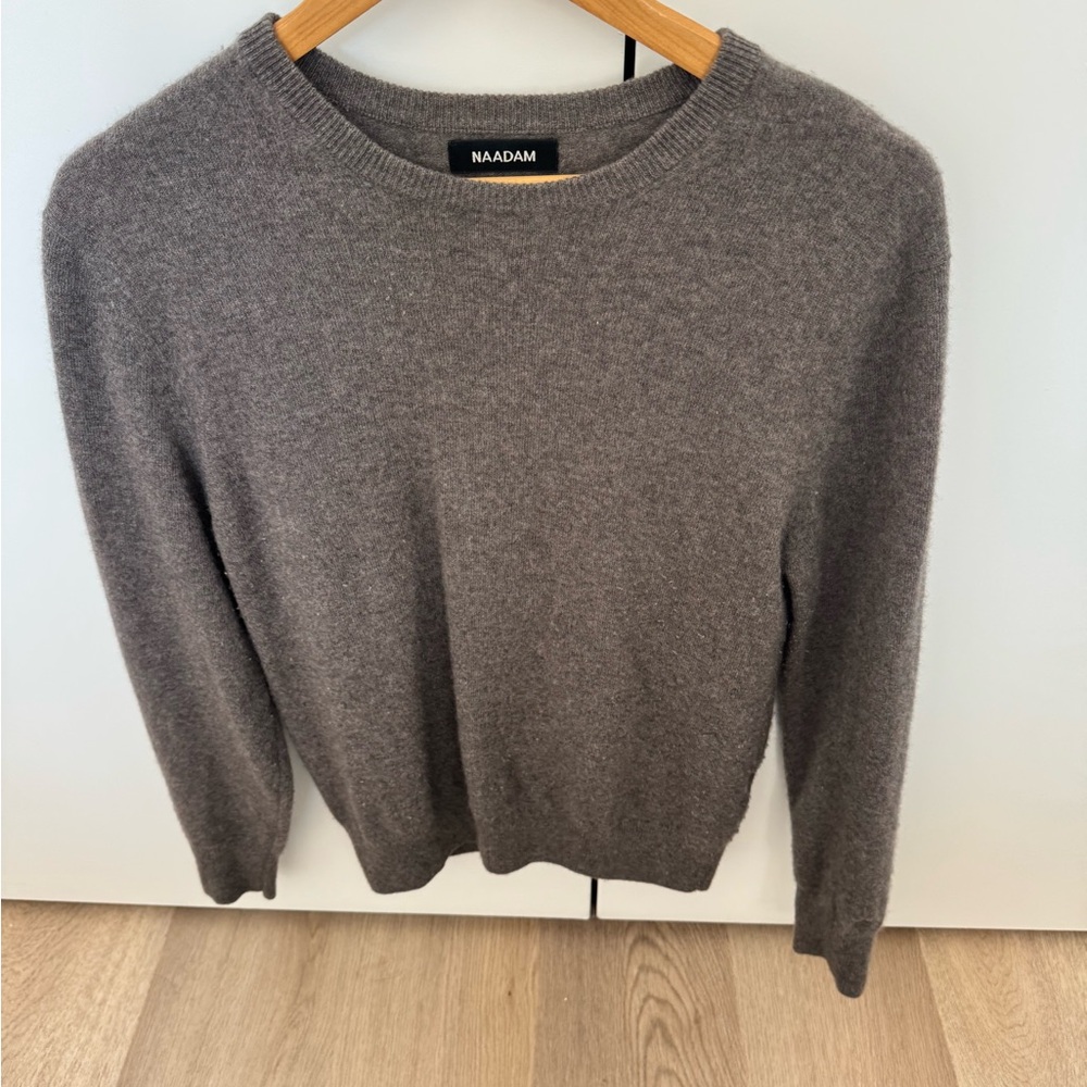 NAADAM Gray Crewneck Sweater Classic Knit